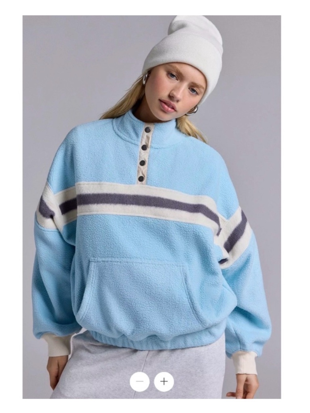 BDG Urban Outfitters Lodge Printed Fleece Quarter Snap Pillover NWT!